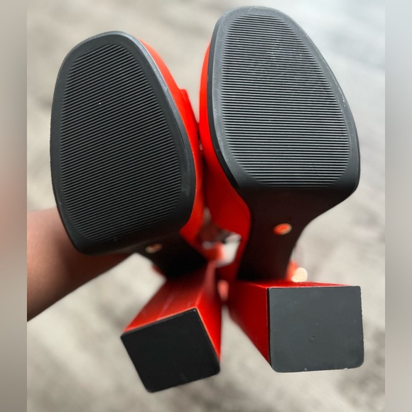 Satin Chunky Platform Sandals - Picture 6 of 6